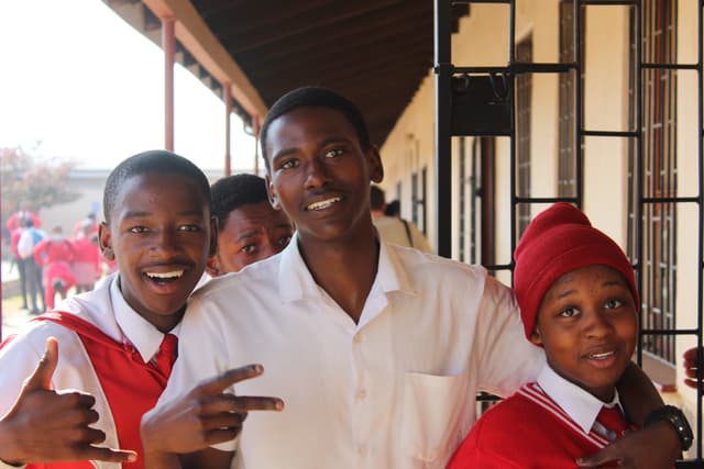 Students at South African school